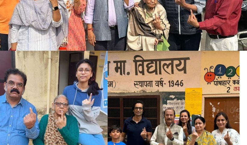 89 वर्षीय रतन देवी कोठारी और 79 वर्षीय भगवती शर्मा ने भी अपनी तीन पीढ़ियों के साथ किया मतदान। राजस्थान की 199 विधानसभा सीटों पर वोटिंग