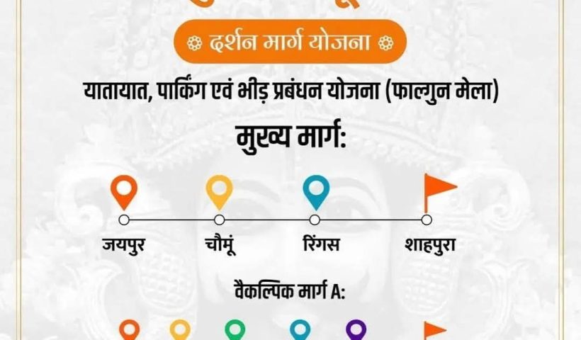 जयपुर या जयपुर की ओर से खाटूश्यामजी जा रहे हैं तो वेकल्पिक रास्ता