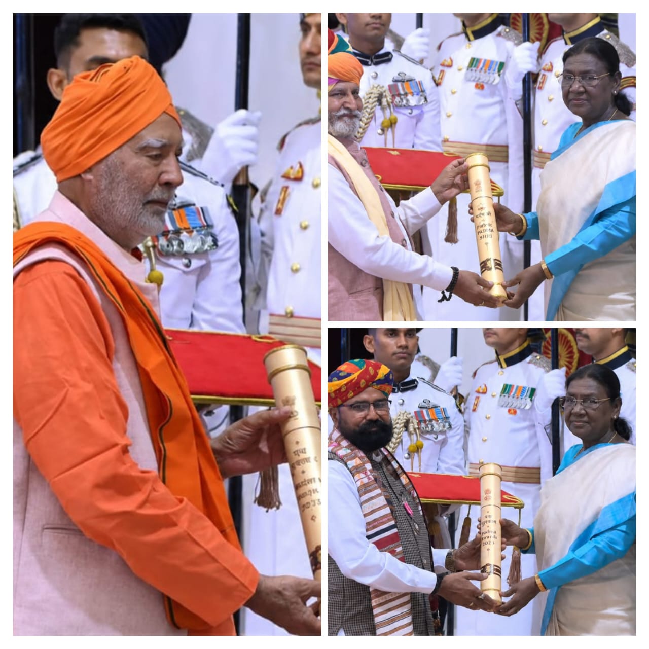 राष्ट्रपति श्रीमती द्रोपदी मुर्मु ने किया नामचीन हस्तियों को पद्म पुरस्कारों से सम्मानित