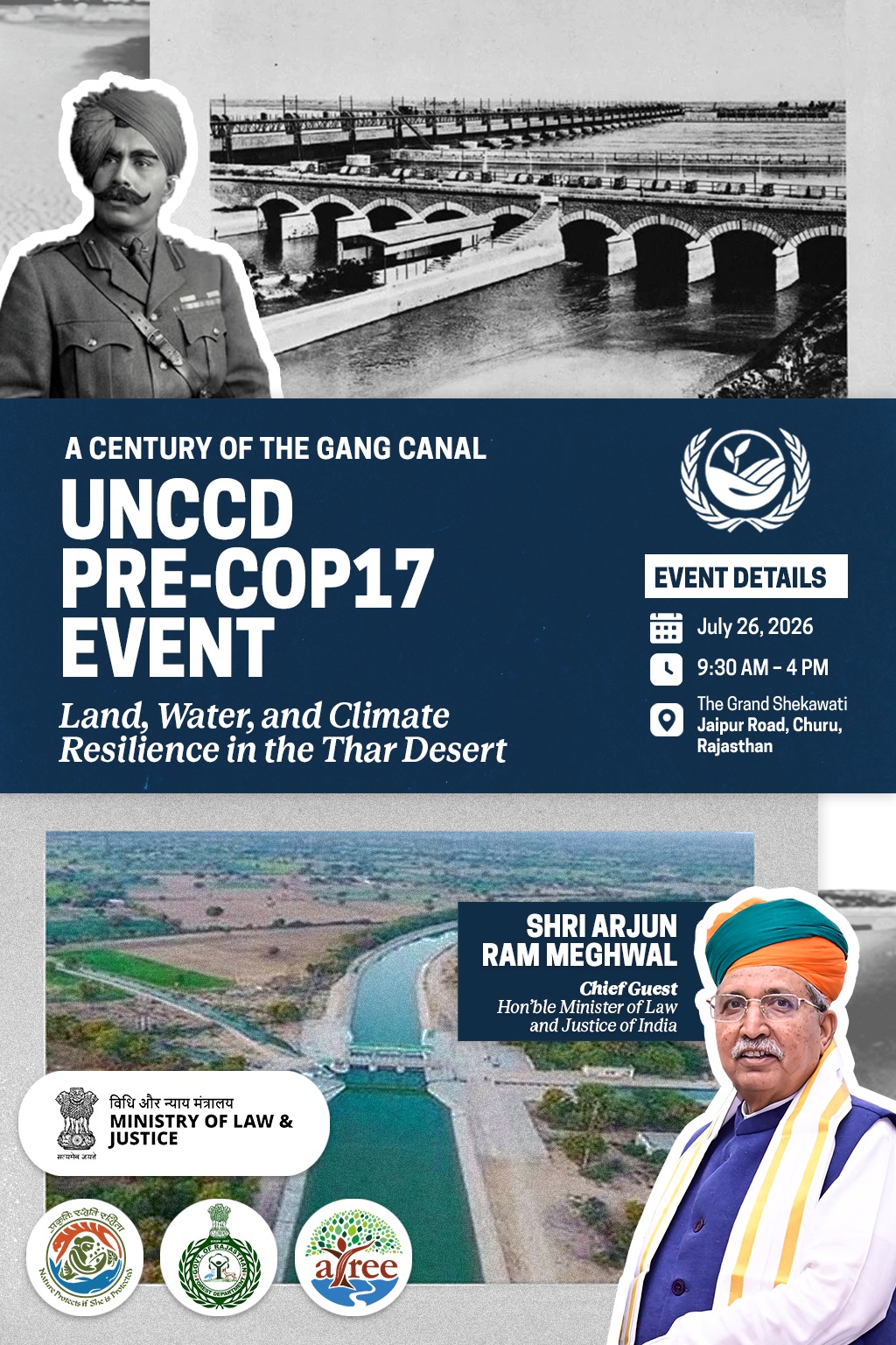 A pre-COP event for UNCCD COP-17 will be organized in Churu at the initiative of Arjun Ram Meghwal. 'A Country of the Gang Canal'